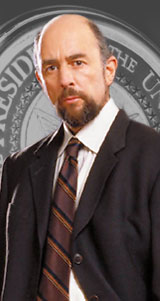 The West Wing's Toby Ziegler stares straight through you.